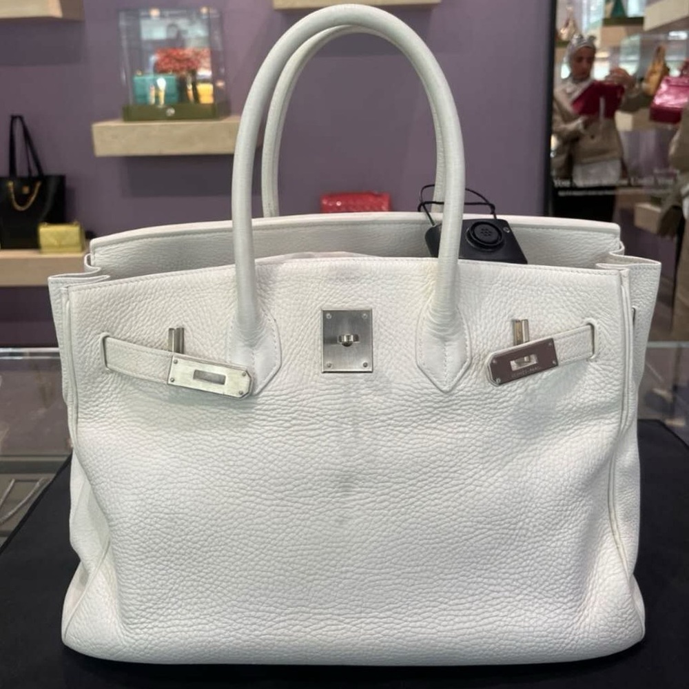 Hermes Clemence Birkin 35 bag Authentic Leather No key/lock Pristine Like New! - Picture 3 of 10